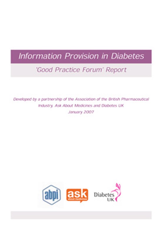 Information provision in diabetes - 'Good Practice Forum' report