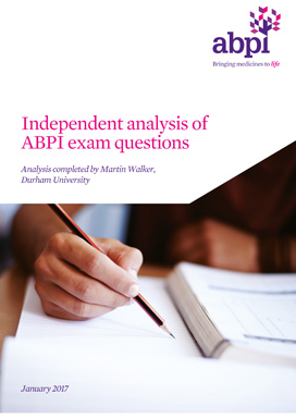 Independent analysis of ABPI exam questions
