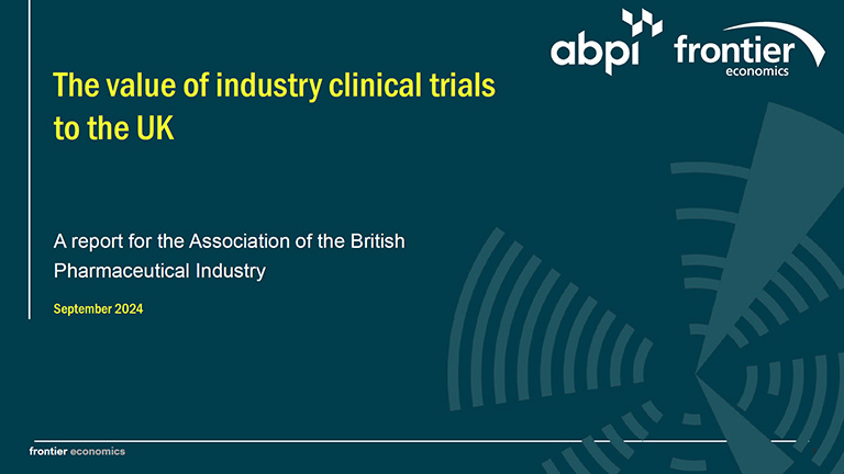 The value of industry clinical trials to the UK